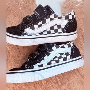 Toddler Checkered Black and White Vans Sneakers! 7C!